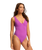 The Seafolly Womens Sea Dive Deep V Swimsuit in Violet