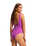 The Seafolly Womens Sea Dive Deep V Swimsuit in Violet