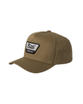 The Brixton Mens Linwood Netplus Snapback Cap in Khaki, Black & White