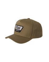 The Brixton Mens Linwood Netplus Snapback Cap in Khaki, Black & White