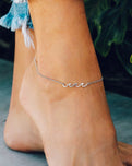 The Pura Vida Delicate Wave Anklet in Silver