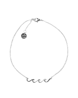 The Pura Vida Delicate Wave Anklet in Silver