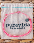 The Pura Vida Boarding 4 Breast Cancer Bracelet in Pink