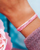 The Pura Vida Boarding 4 Breast Cancer Bracelet in Pink