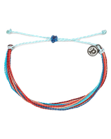 The Pura Vida Riptide Bracelet in Red & Blue