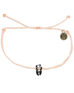 The Pura Vida Panda Bracelet in Gold & Blush