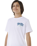 The Rip Curl Boys Boys Shred Till Dead T-Shirt in White