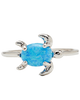 The Pura Vida Opal Sea Turtle Ring in Silver