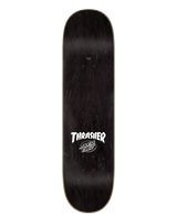 The Santa Cruz SC X Thrasher Screaminf Flame Logo Skateboard Deck in White
