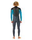 The Rip Curl Mens Omega 3/2mm Back Zip Wetsuit in Blue