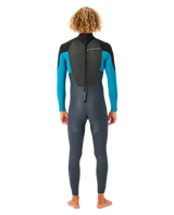 The Rip Curl Mens Omega 3/2mm Back Zip Wetsuit in Blue