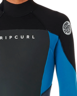 The Rip Curl Mens Omega 3/2mm Back Zip Wetsuit in Blue