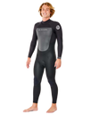 The Rip Curl Mens Omega 3/2mm Back Zip Wetsuit in Black