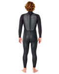 The Rip Curl Mens Omega 3/2mm Back Zip Wetsuit in Black