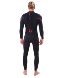 The Rip Curl Mens Omega 3/2mm Back Zip Wetsuit in Black