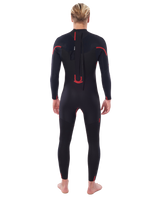 The Rip Curl Mens Omega 3/2mm Back Zip Wetsuit in Black