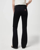 The Wrangler Womens Flare Jeans in Retro Black