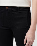 The Wrangler Womens Flare Jeans in Retro Black