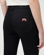 The Wrangler Womens Flare Jeans in Retro Black