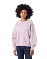 The Wrangler Womens Relaxed Sweatshirt in Natural Violet