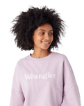 The Wrangler Womens Relaxed Sweatshirt in Natural Violet