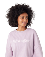 The Wrangler Womens Relaxed Sweatshirt in Natural Violet