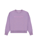 The Wrangler Womens Relaxed Sweatshirt in Natural Violet