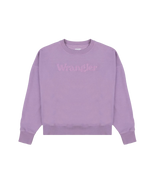 The Wrangler Womens Relaxed Sweatshirt in Natural Violet