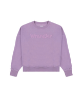 The Wrangler Womens Relaxed Sweatshirt in Natural Violet