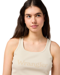 The Wrangler Womens Logo Vest in Stone