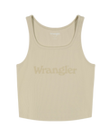 The Wrangler Womens Logo Vest in Stone