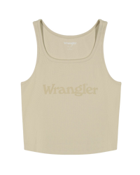 The Wrangler Womens Logo Vest in Stone