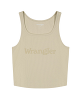 The Wrangler Womens Logo Vest in Stone