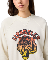 The Wrangler Womens Raglan Sweatshirt in Vintage White