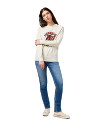 The Wrangler Womens Raglan Sweatshirt in Vintage White