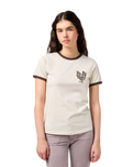 The Wrangler Womens Ringer T-Shirt in Vintage White