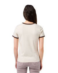 The Wrangler Womens Ringer T-Shirt in Vintage White