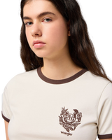 The Wrangler Womens Ringer T-Shirt in Vintage White