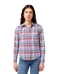 The Wrangler Womens Western Shirt in Violet Quartz