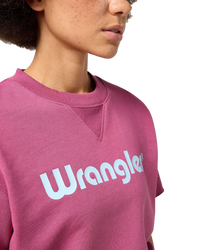 The Wrangler Womens Short Sleeve Sweatshirt in Violet