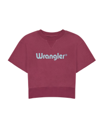 The Wrangler Womens Short Sleeve Sweatshirt in Violet