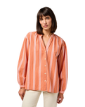 The Wrangler Womens Poet Sleeve Shirt in Brandied Melon