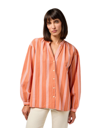 The Wrangler Womens Poet Sleeve Shirt in Brandied Melon