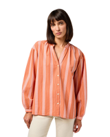 The Wrangler Womens Poet Sleeve Shirt in Brandied Melon