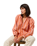 The Wrangler Womens Poet Sleeve Shirt in Brandied Melon