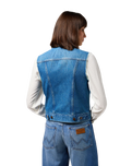 The Wrangler Womens Shrunken Denim Jacket in Leaving Town