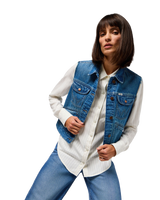 The Wrangler Womens Shrunken Denim Jacket in Leaving Town