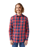 The Wrangler Mens Pocket Shirt in Red Indigo