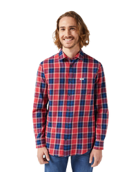 The Wrangler Mens Pocket Shirt in Red Indigo