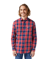 The Wrangler Mens Pocket Shirt in Red Indigo